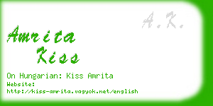 amrita kiss business card